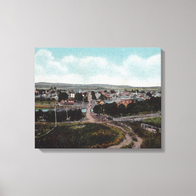 Toile Vue aérienne de TownDallas, OU (Recto)