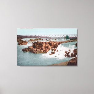 Toile Vue aérienne des automnes et du pont