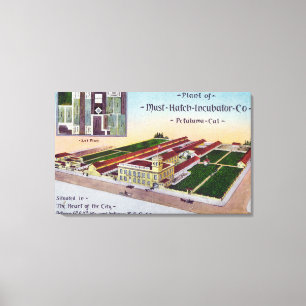 Toile Vue aérienne du bâtiment de l'incubateur Co de