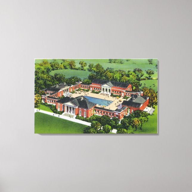 Toile Vue aérienne du centre de loisirs Spa de Saratoga (Recto)