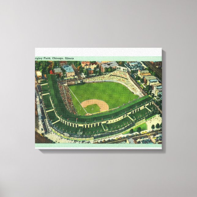 Toile Vue aérienne du champ Wrigley # 2Chicago, IL (Recto)