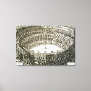 Toile Vue aérienne du Colosseum à Rome des 'vues o