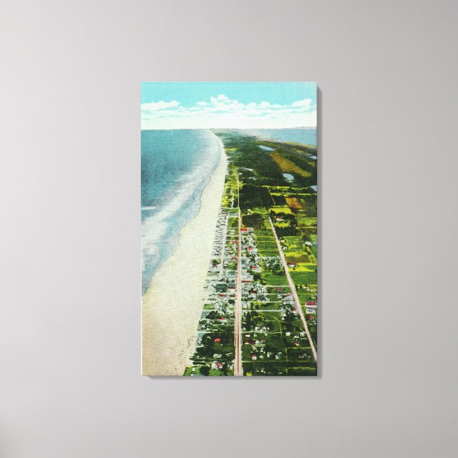 Toile Vue aérienne du front de mer (Recto)
