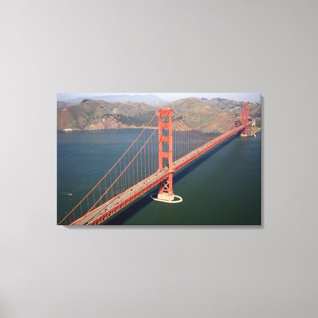 Toile Vue aérienne du Golden Gate Bridge dans la (Recto)