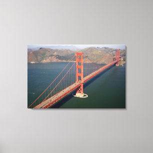 Toile Vue aérienne du Golden Gate Bridge dans la