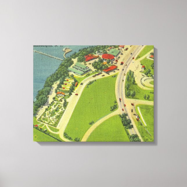 Toile Vue aérienne du parc Roseland (Recto)