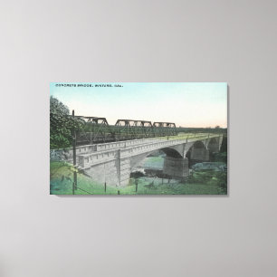 Toile Vue aérienne du pont de Putah CreekWinters, CA