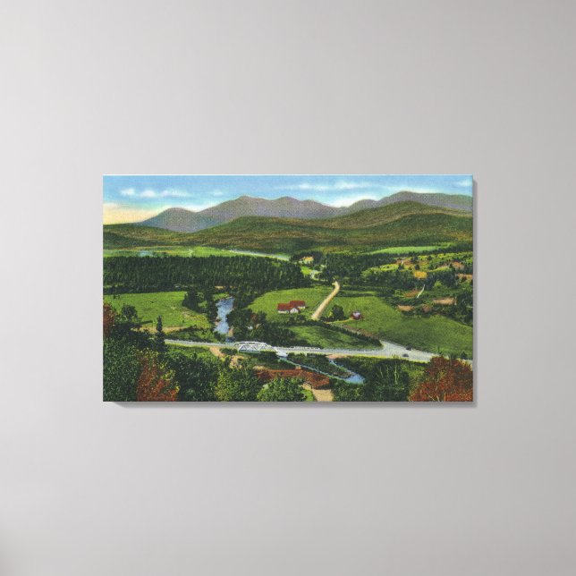 Toile Vue aérienne du saut de ski olympique de 60 mètres (Recto)