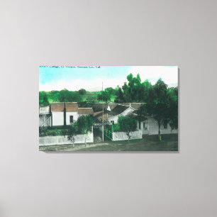 Toile Vue aérienne extérieure de cottage français