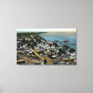 Toile Vue aérienne orientale de ville de pèlerin