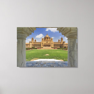 Toile Vue arrière de l'hôtel du palais Umaid Bhawan, Jod