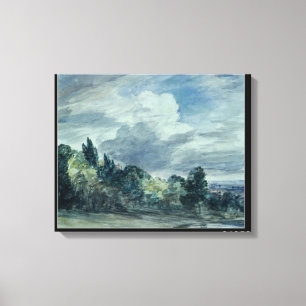 Toile Vue au-dessus d'un paysage large, avec des arbres