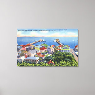Toile Vue commémorative de pèlerin du port