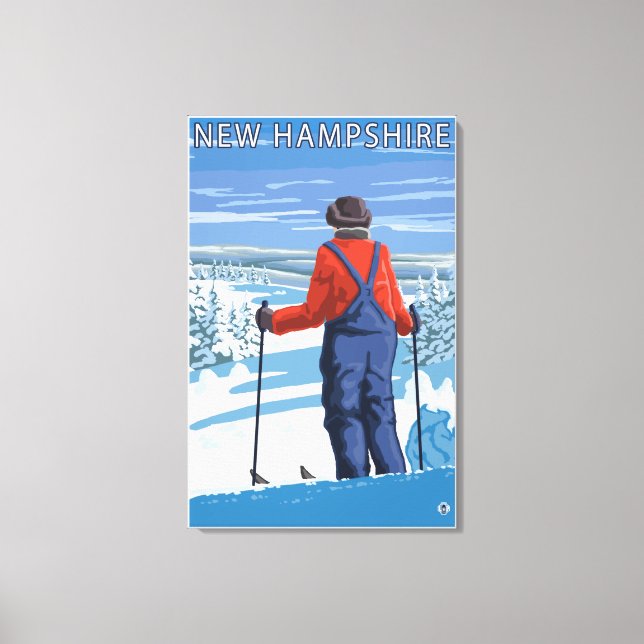 Toile Vue d'admission du New HampshireSkier (Recto)
