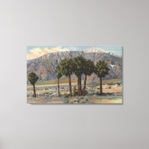 Toile Vue d'ange de Mt. San Jacinto par des palmiers
