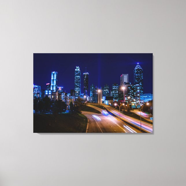 Toile Vue d'Atlanta la nuit (Recto)