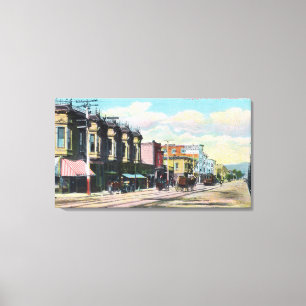 Toile Vue d'avenue de télégraphe avec des chariots de
