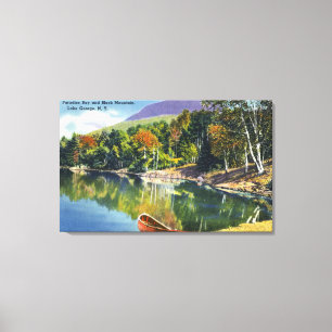 Toile Vue de baie de paradis et de montagne noire de