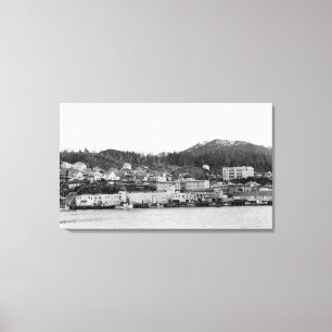 Toile Vue de bord de mer de Ketchikan, photographie de