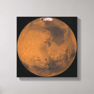 Toile Vue de couleur globale de Mars
