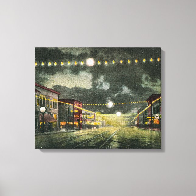 Toile Vue de Hewitt Avenue à la nuit (Recto)