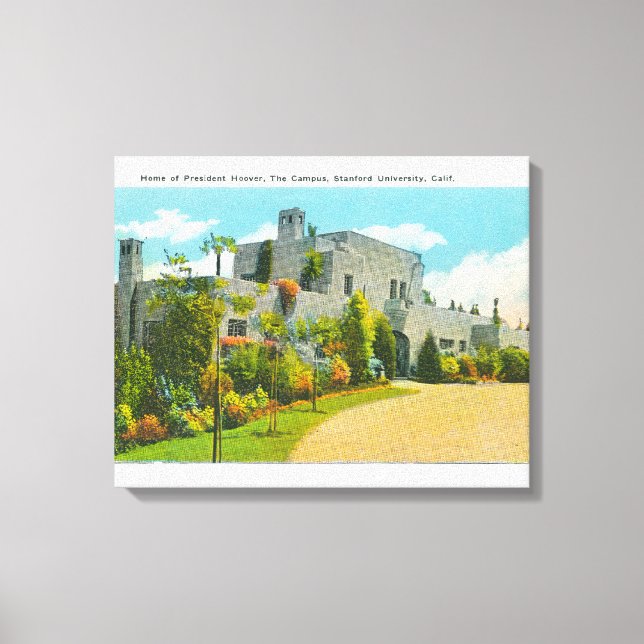 Toile Vue de Hoover's Home, Campus U de Stanford (Recto)