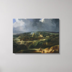 Toile Vue de Jérusalem de la vallée de Jehoshaphat