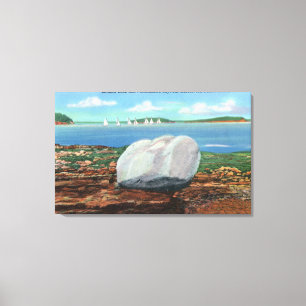 Toile Vue de la baie du Français et de la roche