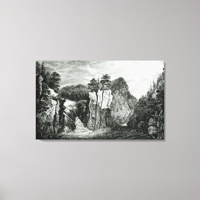 Toile Vue de la cascade de Passaic River, New Jersey (Recto)