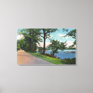 Toile Vue de la commande de Lakeside le long du lac
