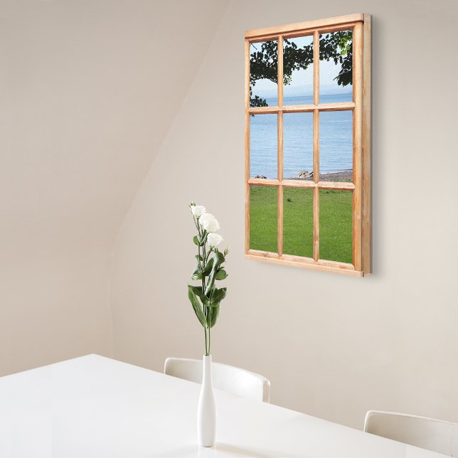 Toile Vue de la fenêtre de l'effet 3D Sea and Grass (Créateur téléchargé)