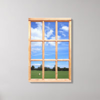 Vue de la fenêtre d'effet 3D du parc d'été