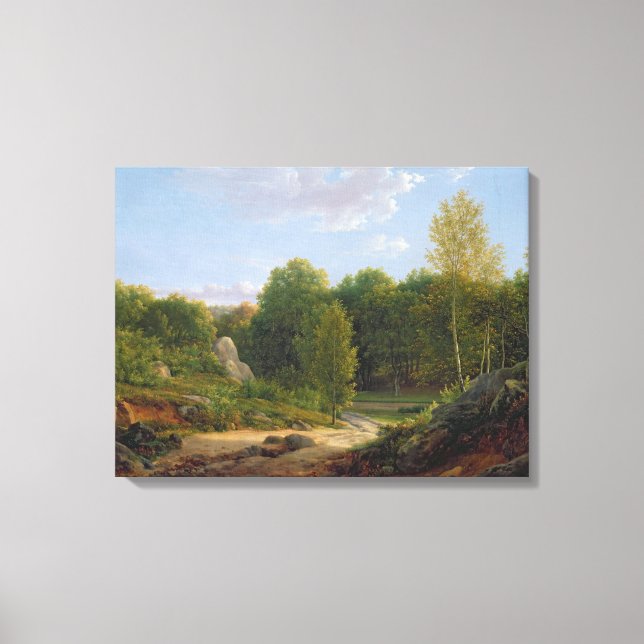 Toile Vue de la forêt de Fontainebleau, 1829 (Recto)