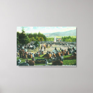 Toile Vue de la foule au Golden Gate Park en décembre