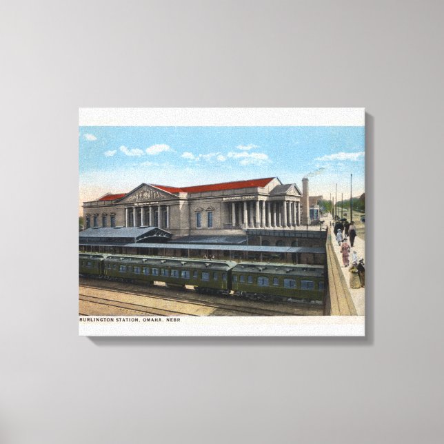 Toile Vue de la gare de Burlington (Recto)