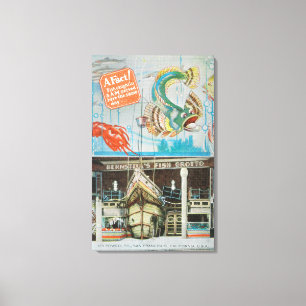 Toile Vue de la grotte des poissons de Bernstein avec
