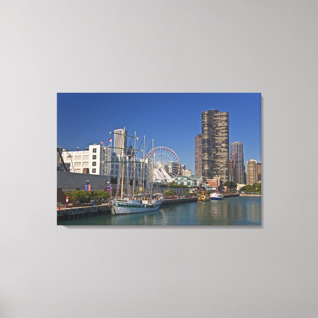 Toile Vue de la Marine Pier 2 de Chicago (Recto)