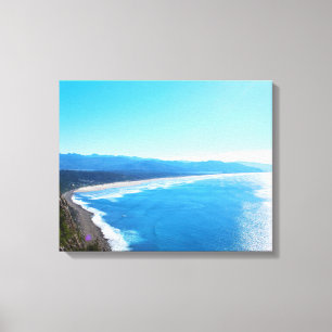 Toile Vue de la plage de Manzanita, côte de l'Oregon