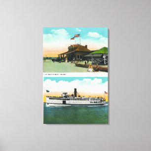 Toile Vue de la salle de bains de Cliff Beach