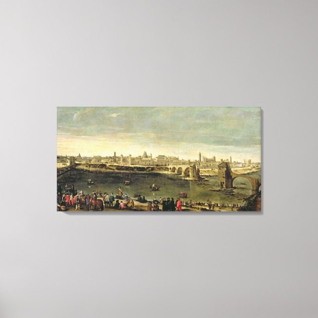 Toile Vue de la ville de Saragosse (Recto)