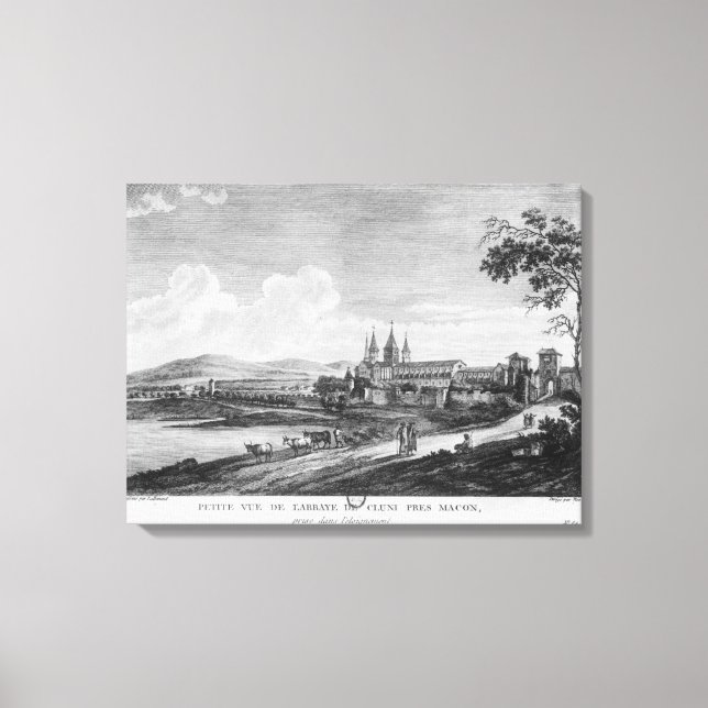 Toile Vue de l'abbaye de Cluny (Recto)