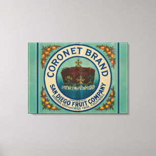 Toile Vue de LabelChula de citron de Coronet, CA