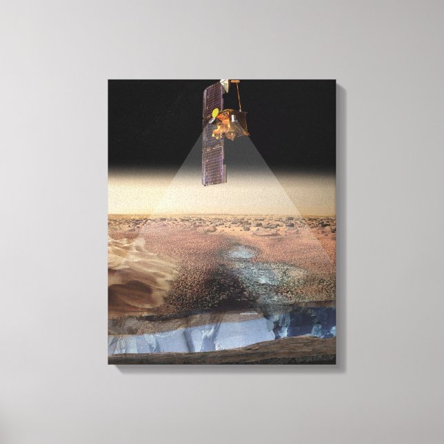 Toile Vue de l'artiste de l'odyssée détectant la glace (Recto)