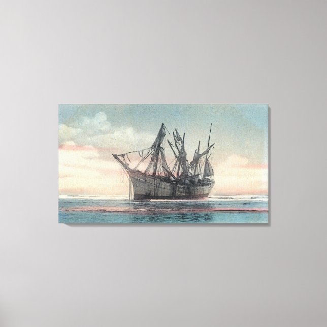 Toile Vue de l'épave Peter Iredale (Recto)