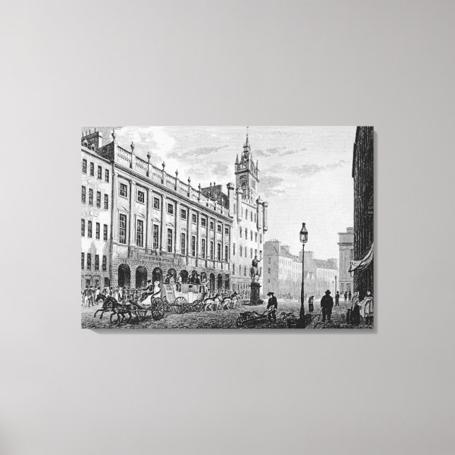 Toile Vue de l'Hôtel de Ville, Échange, Glasgow (Recto)