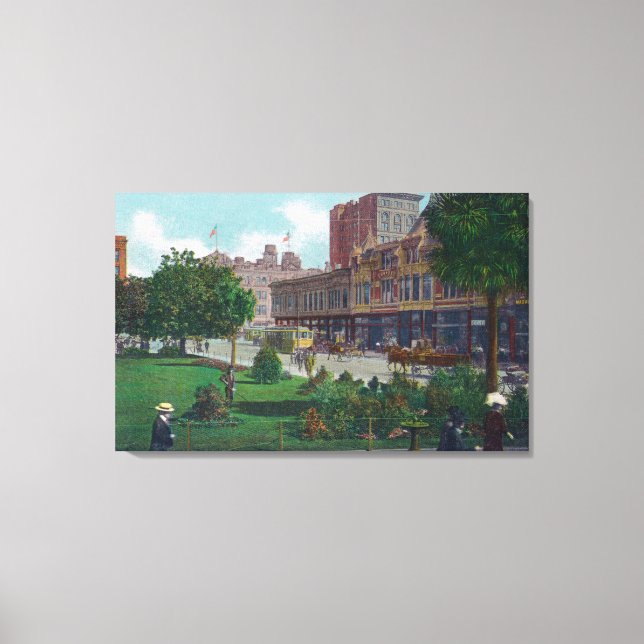 Toile Vue de l'hôtel de ville ParkOakland, CA (Recto)