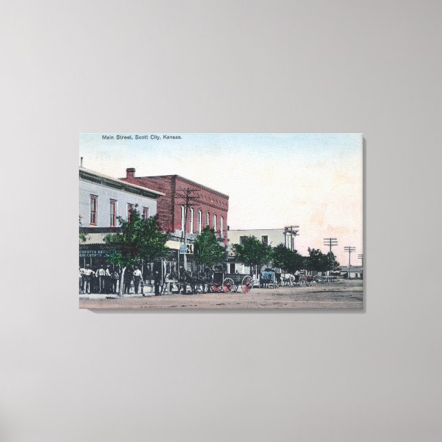 Toile Vue de Main StreetScott City, KS (Recto)