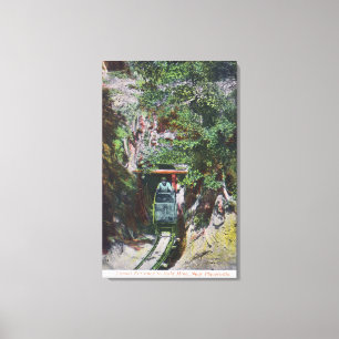 Toile Vue de mineur sortant l'entrée de tunnel à l'or