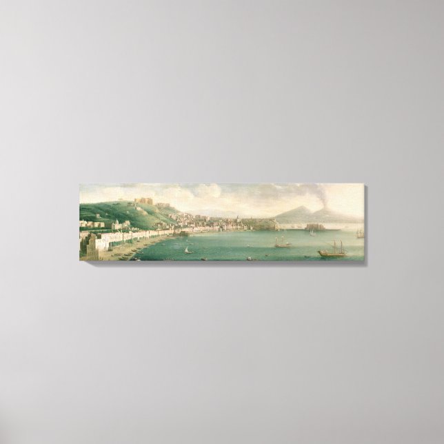 Toile Vue de Naples de l'ouest, 1730 (Recto)