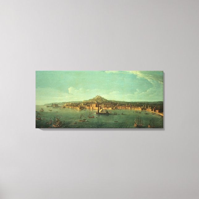 Toile Vue de Naples, XVIIe siècle (Recto)